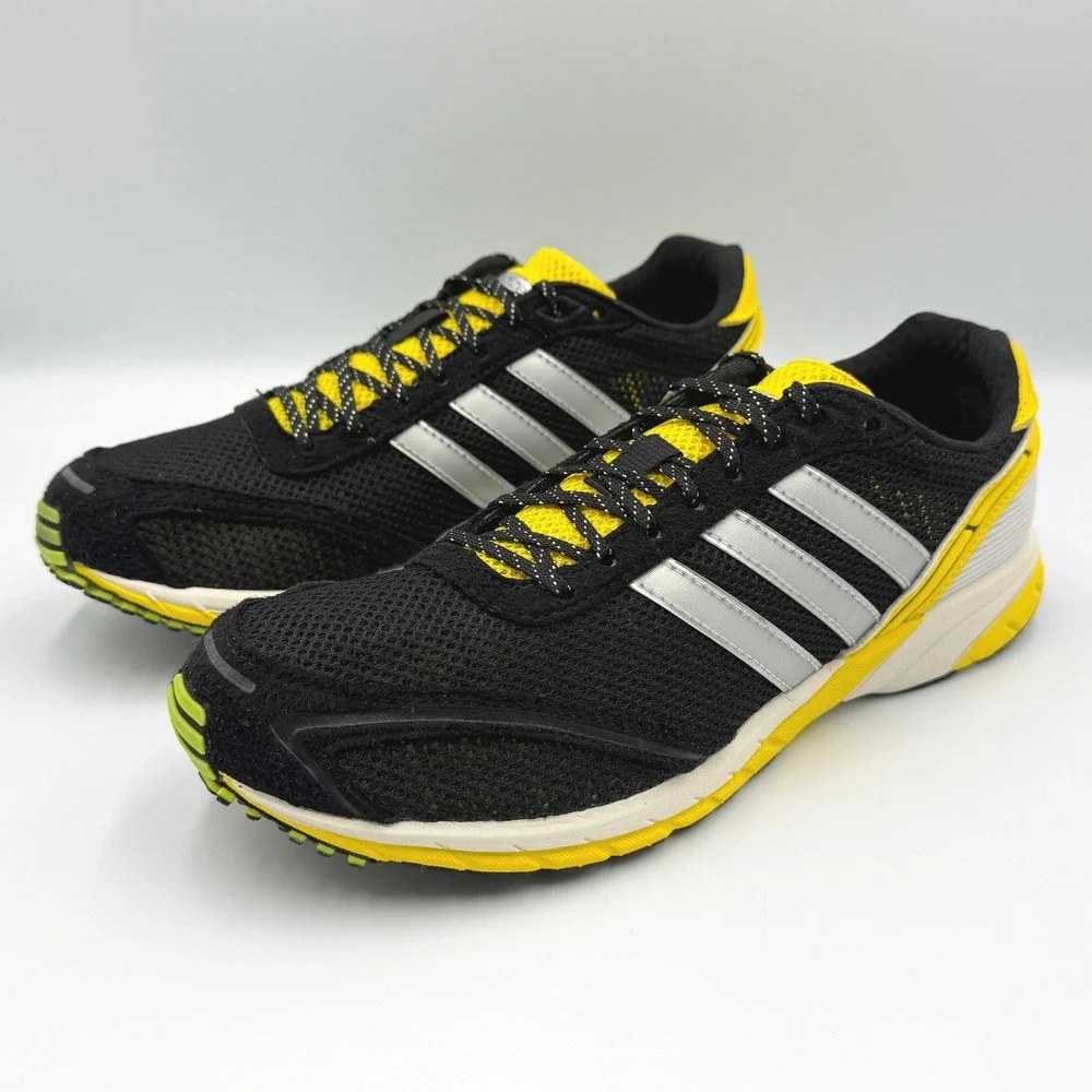 Adidas Adizero Adios OG Sneakers Women 7 Black Yellow JP7635 **NEW**
